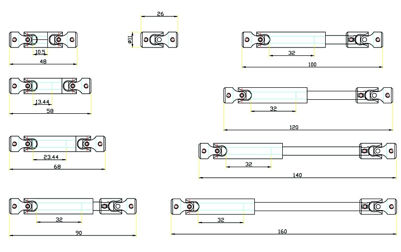 Kardan - D11 L100/130mm D5/D5